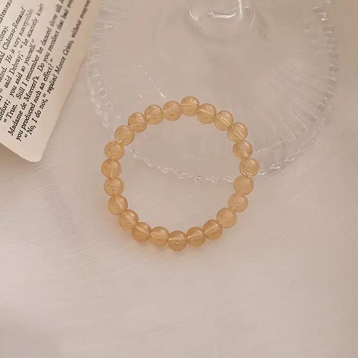 Bracelet Élastique aux Perles Semi-précieuses Style Décontracté pour Filles Occasions Spéciales Tutoriel DIY Accessoire Mode Chic