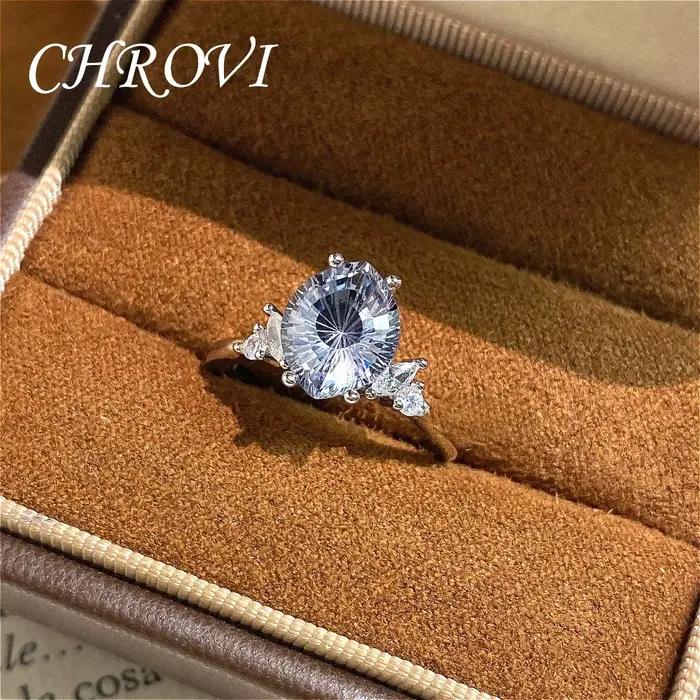 Bague gothique en argent sterling rétro de luxe léger avec pierres précieuses