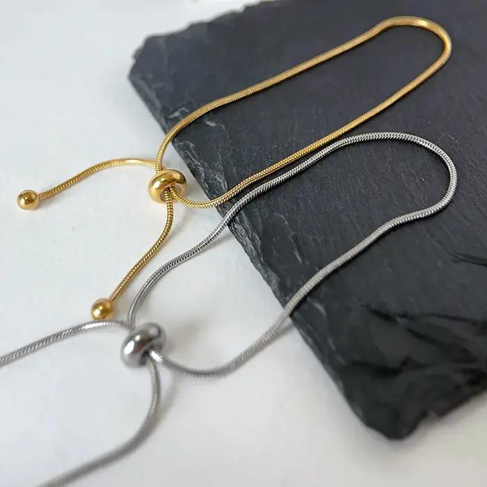 Nouveau Bracelet de cheville à chaîne réglable Simple pour femmes