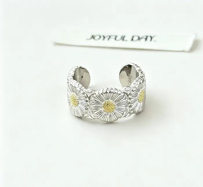 Bague tendance en argent sterling S925 de style français