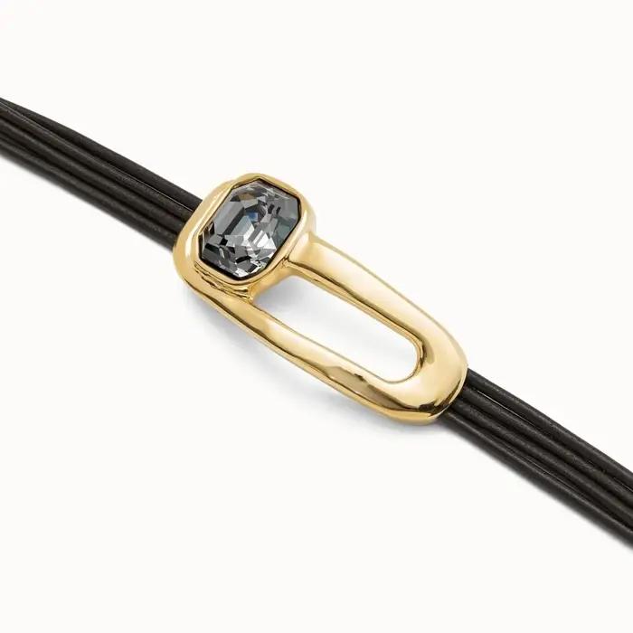 Bracelet en corde de cuir géométrique pour femmes