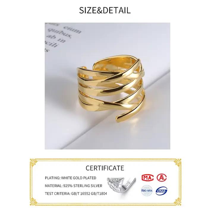 Bagues en argent regardé 925 pour femmes, bague en or, bijoux fins, 925