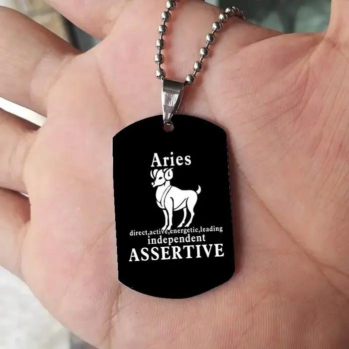 Collier des 12 signes du zodiaque pour hommes et femmes, pendentif constellations noires, étiquettes