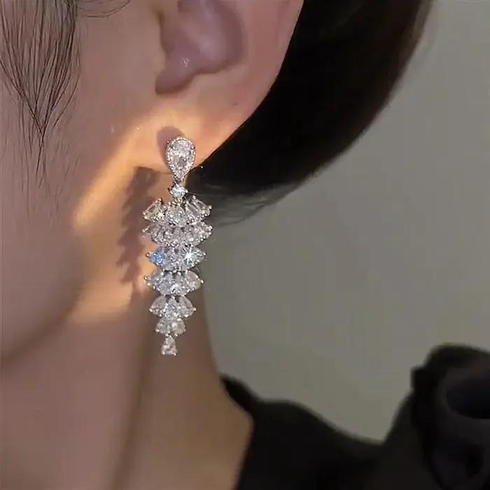 Boucles d'oreilles géométriques de luxe pour femmes