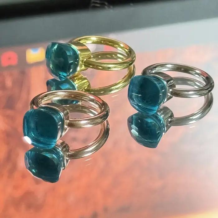 Bague en cristal empilable classique pour femme