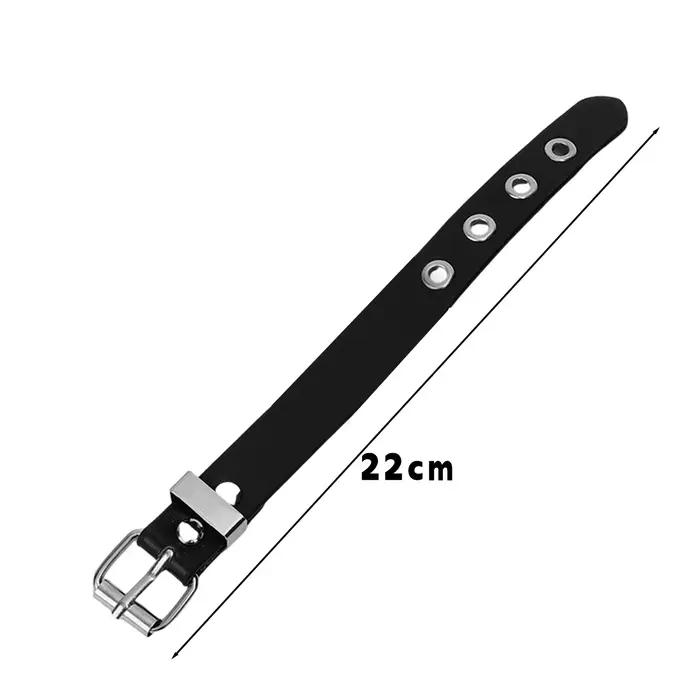 Bracelet en cuir punk verrouiller unisexe mode occasion spéciale club style original pour homme femme