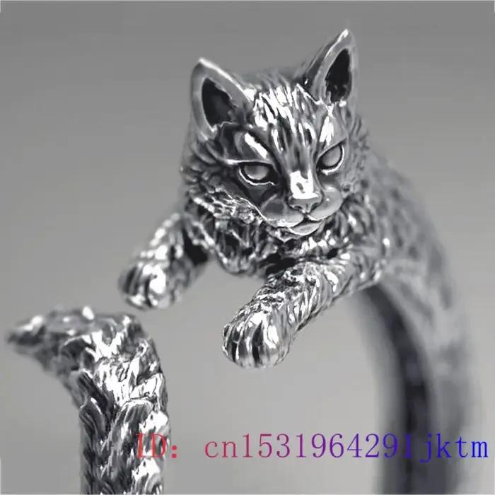 Bague chat en argent 925