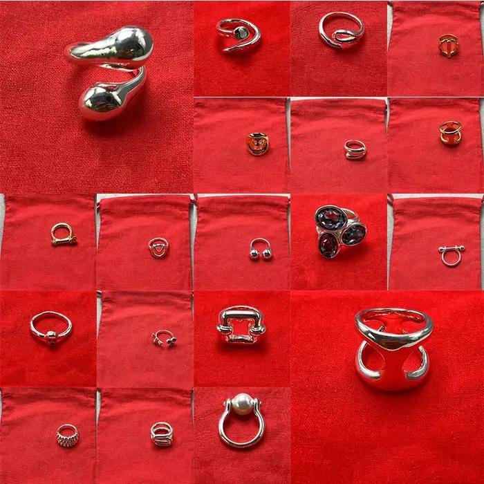 Ensemble de bagues de bijoux espagnol, cadeau de luxe vintage, fête, 2026