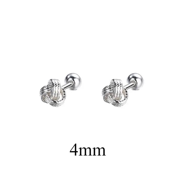 Boucles d'oreilles à vis croisées couleur argent pour femme, bijoux fantaisie, accessoires de luxe v
