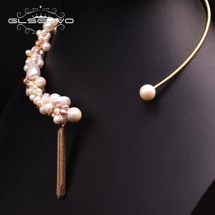 Collier de perles d'eau douce naturelles
