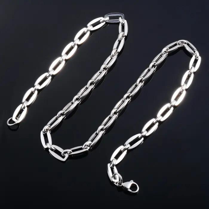 Collier Long de Base en Acier Inoxydable pour Homme et Femme, Accessoire de Bijouterie, Ras du Cou M