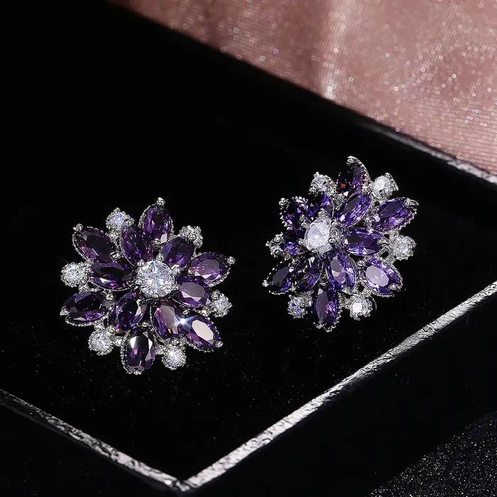 Huitan – boucles d'oreilles en pierre de Zircon pour femmes