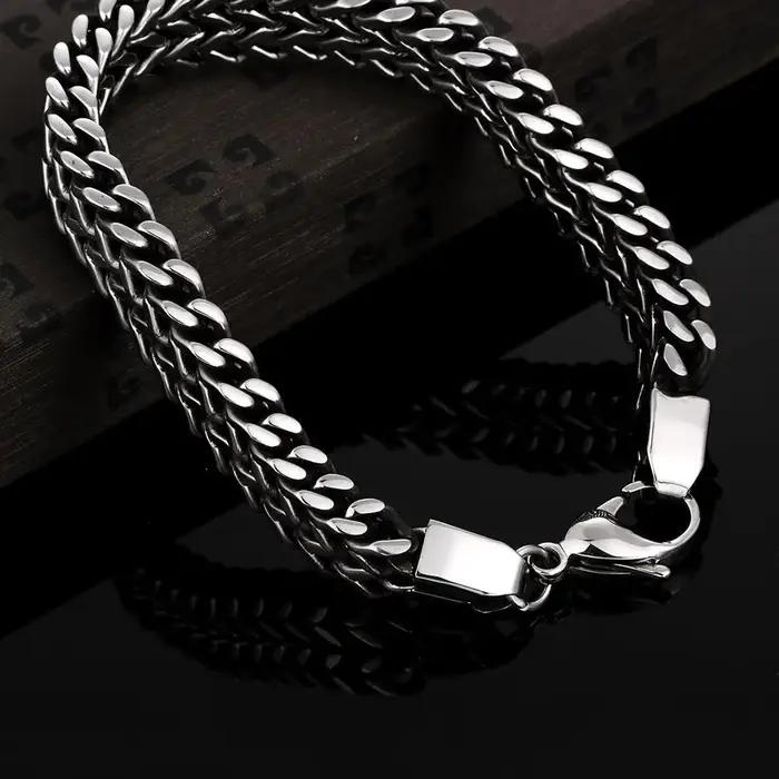 Bracelet à chaîne et maillons pour hommes