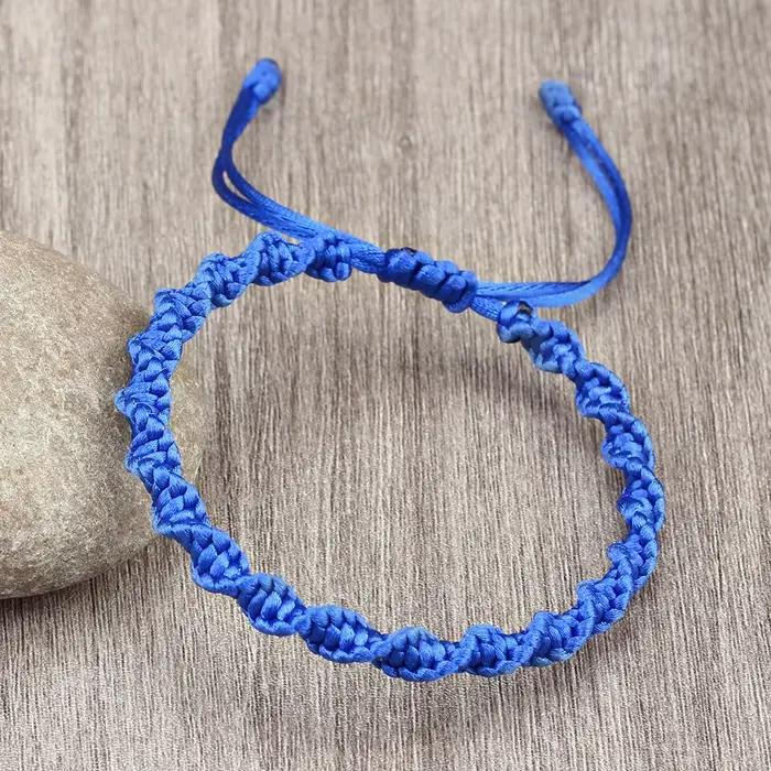 Bracelets tressés en corde faites à la main multicolores porte-bonheur pour femmes et hommes occasions spéciales cadeaux pour amis