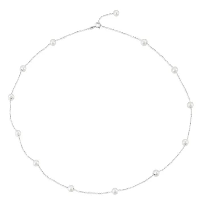 Seulement naturel d'eau douce AK perle collier de perles pour les femmes 925 en argent Sterling tour de cou de luxe accessoires bijoux cadeau