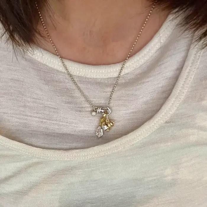 Collier multi-pendentif brillant à la mode pour femmes