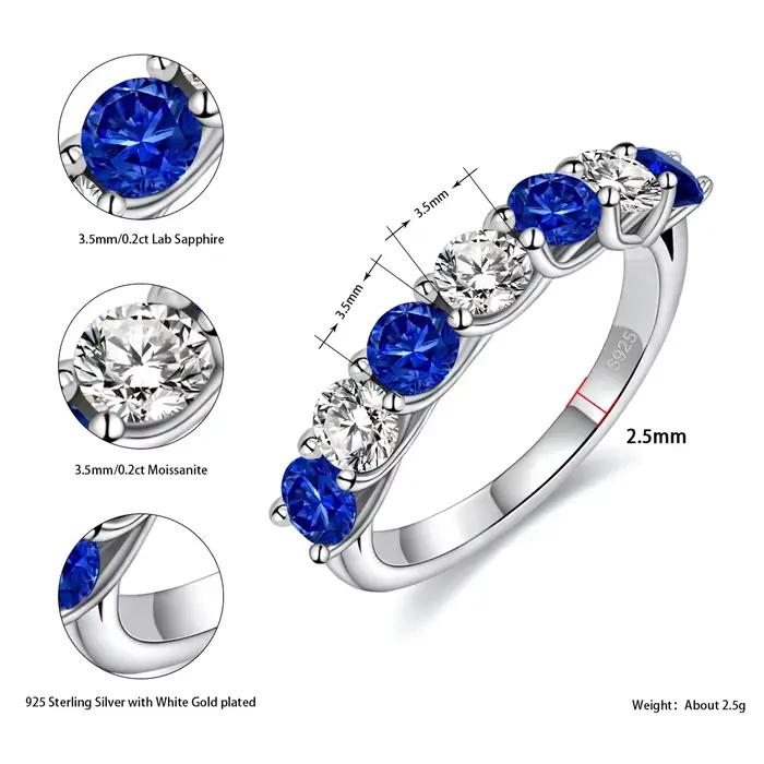 Bague de mariage en moissanite Pretty Beauty 3