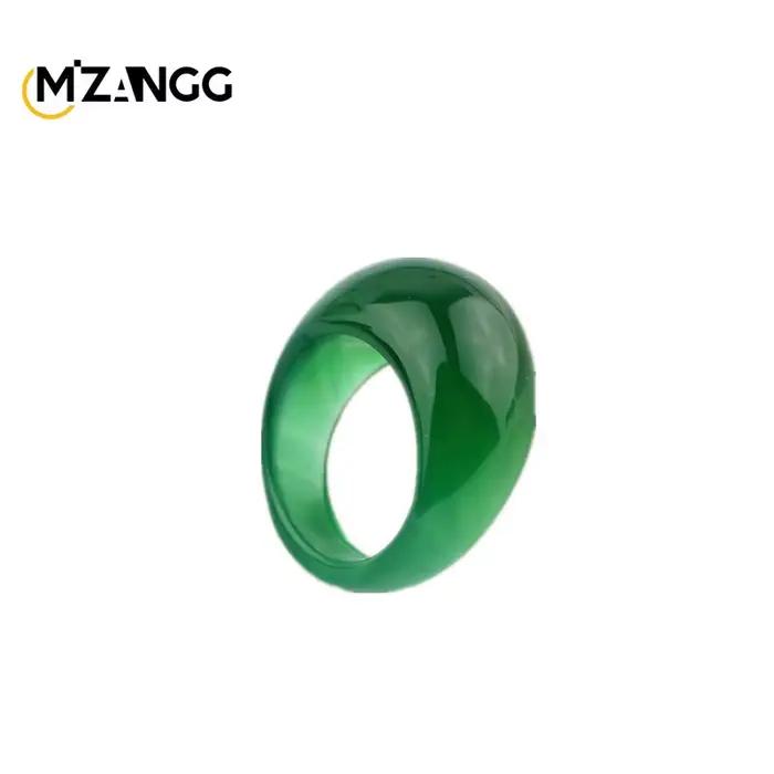 Bague en Agate naturelle et calcédoine pour hommes et femmes