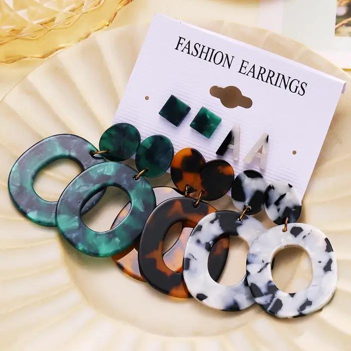 Ensemble de boucles d'oreilles léopard pour femmes