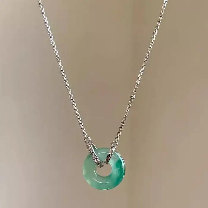 Nouveau collier à anneaux entrelacés de style chinois pour femme