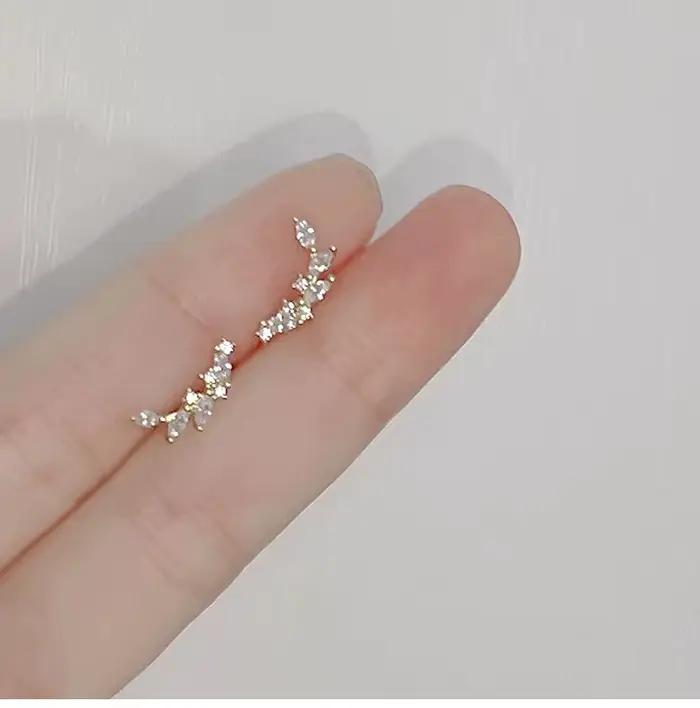 Boucles d'oreilles clous en argent tibétain coréen