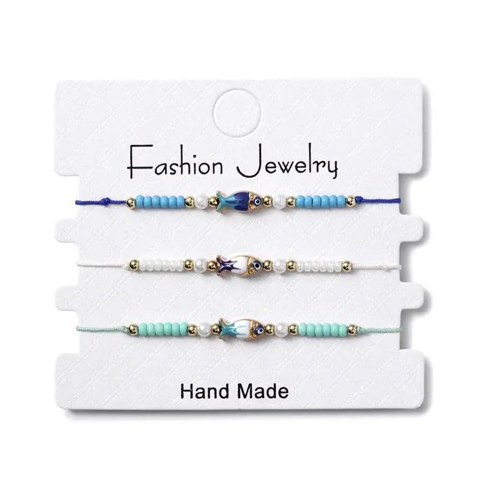 Nouvelle Collection : Ensemble de 3 Bracelets Empilables en Perles Légères et Confortables – Accessoires Décontractés