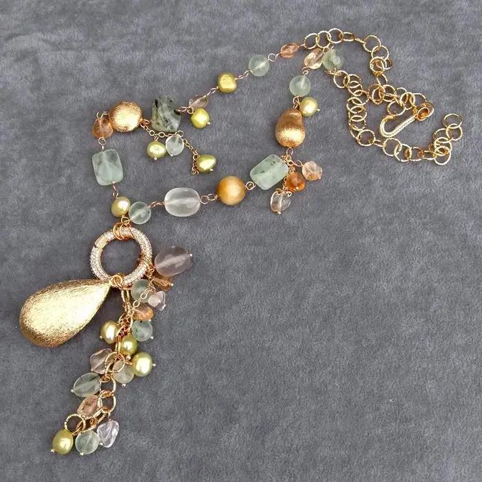 Y.YING-Collier semi-précieux naturel pour femme