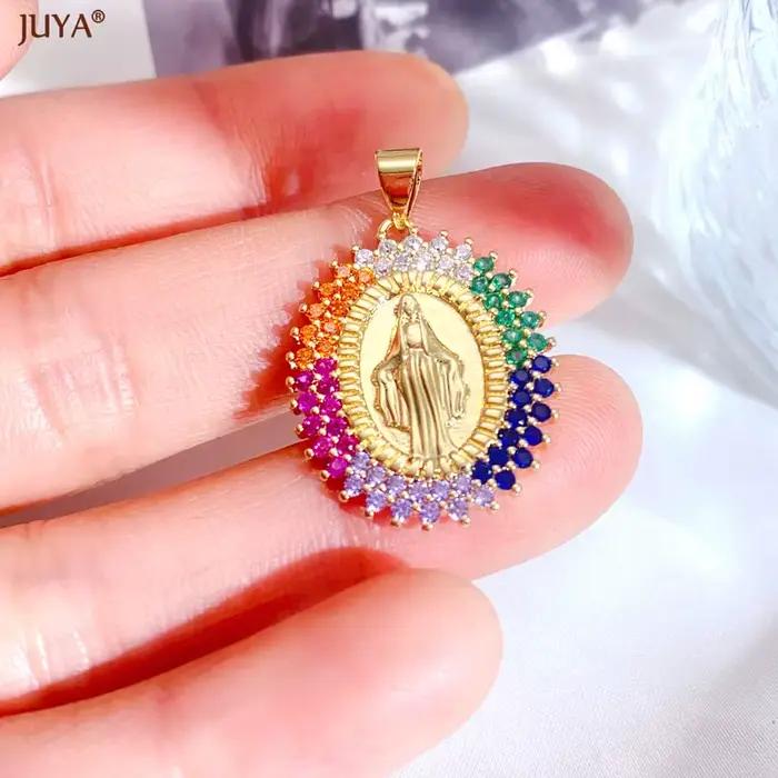 JUYA Pearl Mary Amulet Charms avec cristal pour femme