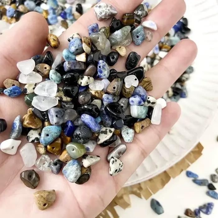 Perles en pierre naturelle de Dalmatien, perles en vrac, fabrication artisanale de bracelets, colliers, accessoires de bijouterie, fournitures d'artisanat