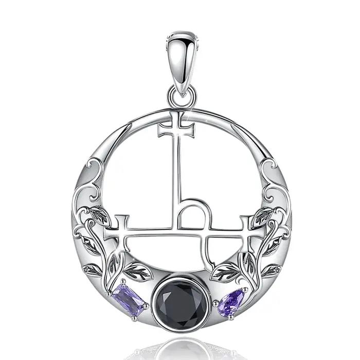 Eudora 925 argent Sterling Lilith Sigil collier pour femmes homme Vintage démon Lilith lune sceau pendentif personnalité bijoux cadeau