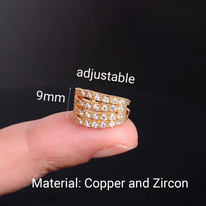 Boucles d'oreilles à Clip en forme de feuille de cristal CZ pour femmes