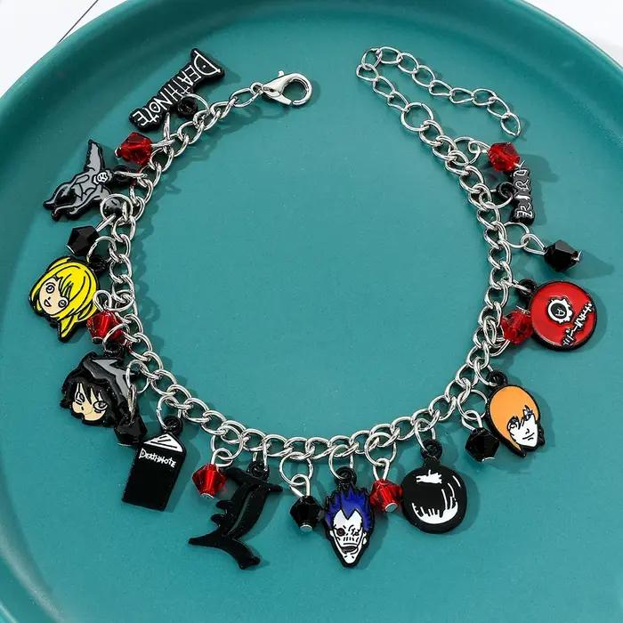 Bracelet porte-bonheur Death Note - Bijoux de cosplay anime avec breloques L