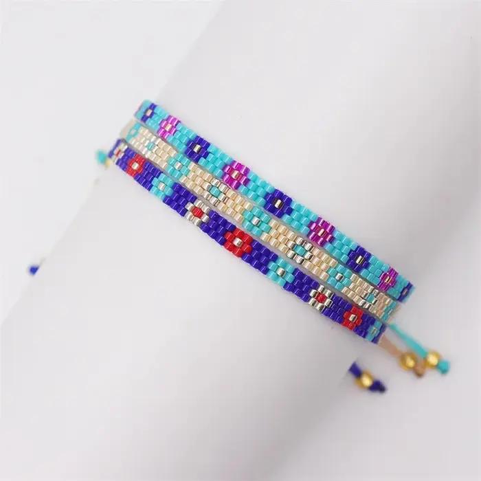 ZBoom GVI-Bracelet perlé multicolore pour femmes