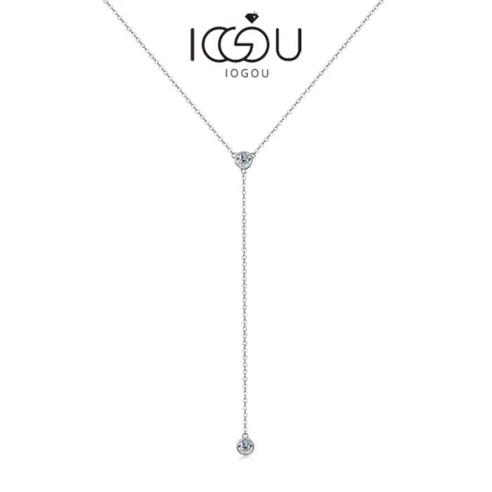 Collier en diamant Moissanite véritable pour femme