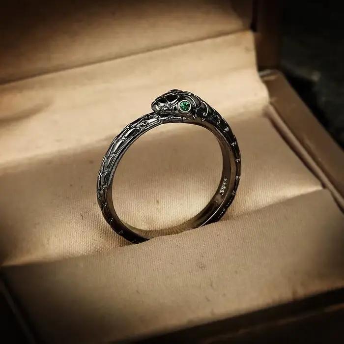 Bagues Créatives en Forme de Salle Noire pour Homme, Bijoux de ixExagérés, Cadeau d'Anniversaire, Décoration d'Halloween