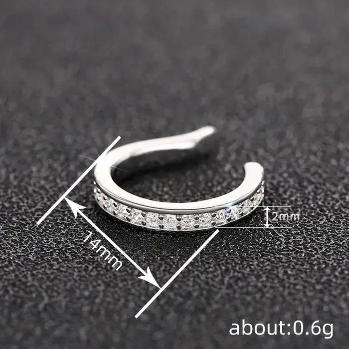 Boucles d'oreilles clips vintage en zircon pour femmes et filles