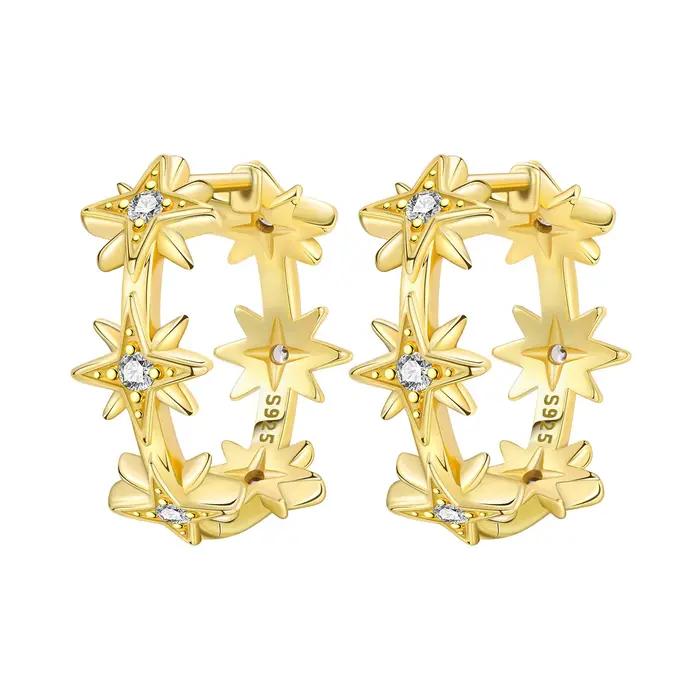 Orstarry – boucles d'oreilles octogonales géométriques en argent Sterling S925