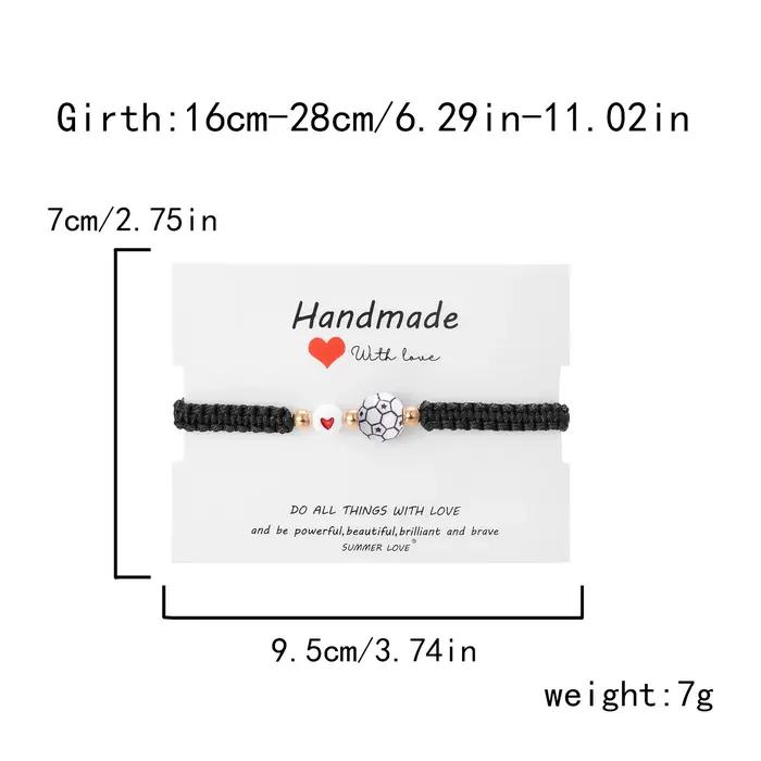 Bracelets d'équipe de football faits à la main