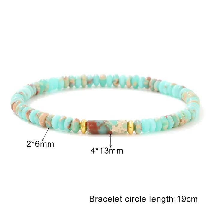 Bracelets à breloques de sédiments marins pour femmes et hommes
