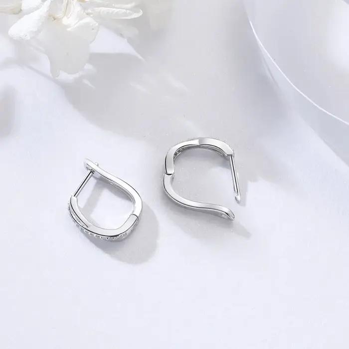 Boucles d'oreilles en argent Sterling 925 et cristal de zircone pour femmes