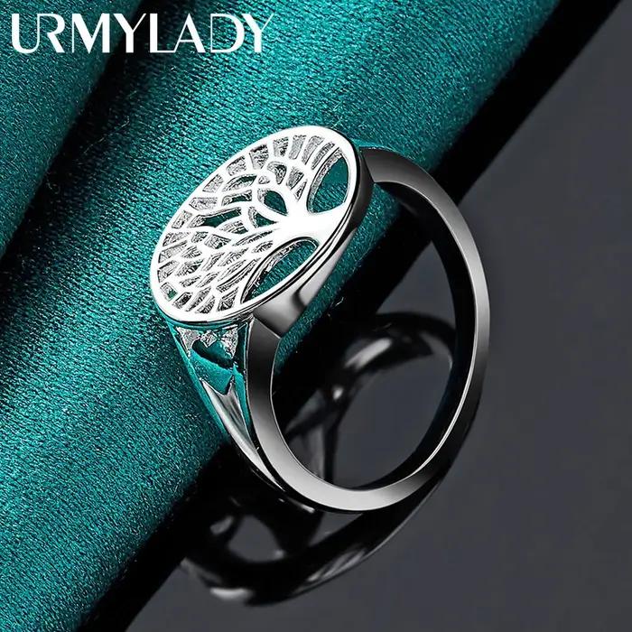 URMYLADY Argent Sterling 925 L'Arbre de Vie 7-10 # Bague pour femmes