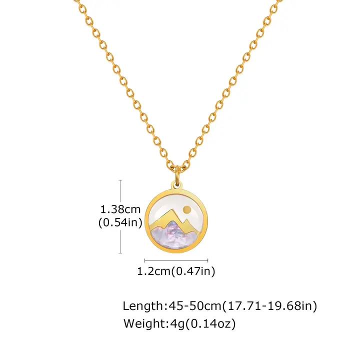 Bracelet et collier en forme de coquille ronde Move Mountains avec graines de moutarde pour femmes,
