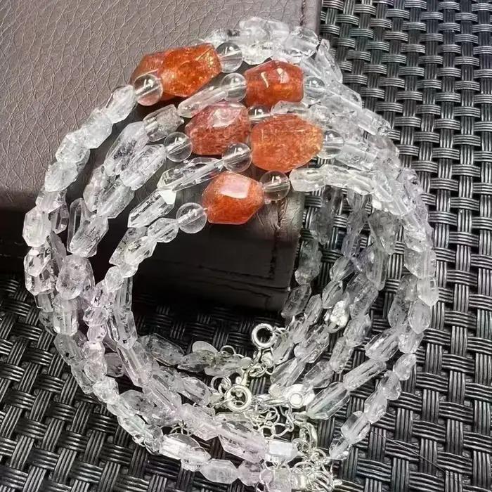Unité un Bracelet 925 argent avec joli mignon naturel Herkimer diamant cristal forme libre
