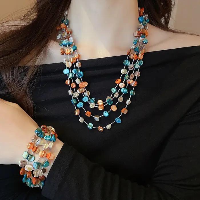 Bracelet de perles coquillages européennes et américaines