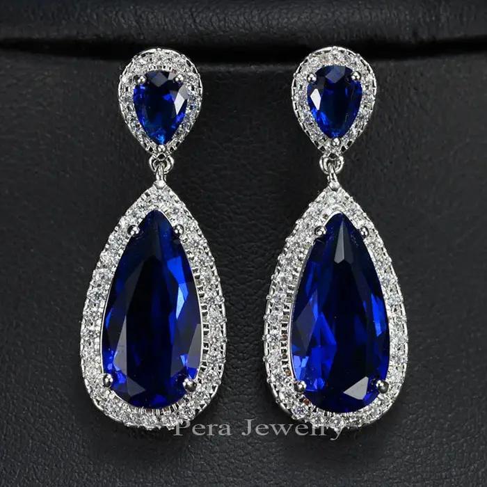 Pera-Boucles d'oreilles élégantes en argent pour femme