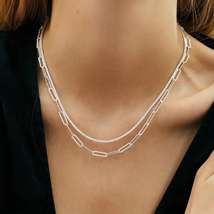 Ensemble de 2 Breloques en Argent Sterling 925 Fin Design pour Femme et Homme Occasions Spéciales