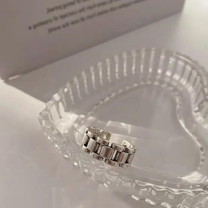 Bagues en argent Sterling 925, nouvelle mode créative, chaîne creuse croisée, bijoux de fête géométriques, cadeaux