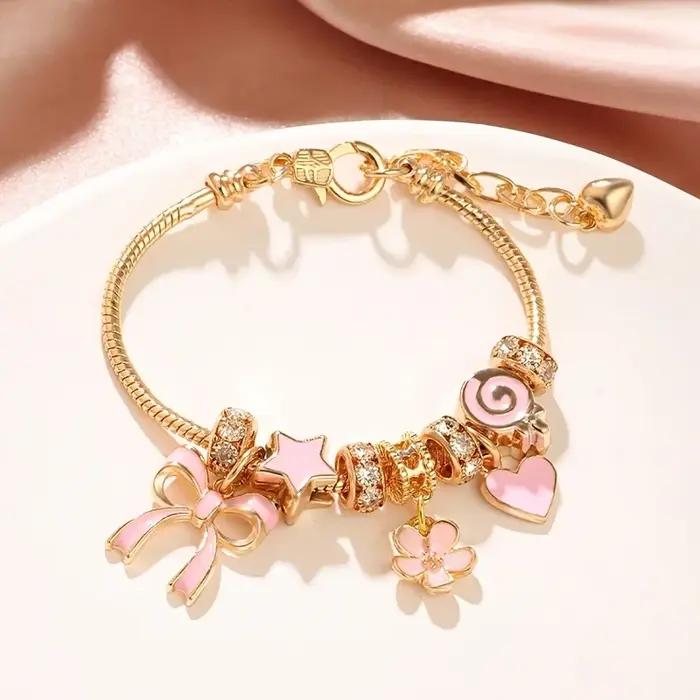 Bracelet réglable en forme de cœur pour femmes