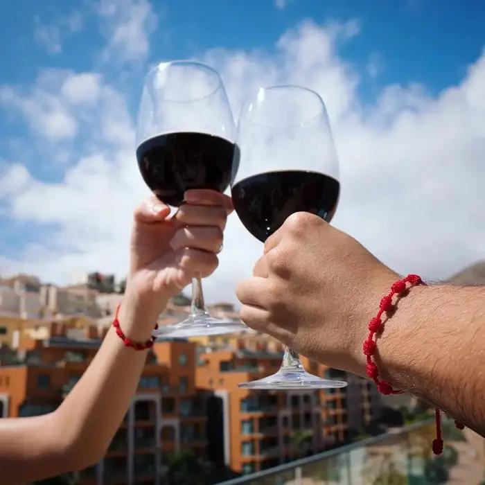 1/24 pièces 7 noeuds rouge chaîne Bracelets pour femme hommes chanceux amulette amitié à la main tresse corde Bracelet