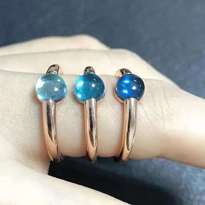 Bague Candy Style en plaqué or rose avec cristal multicolore pour femmes, alliance de mariage et bijoux de mode pour occasions spéciales